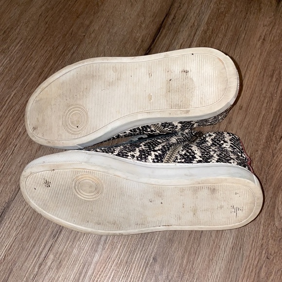 P448 Skate Snakeskin Print High Top wedge Sneaker size - 37 - Picture 3 of 9